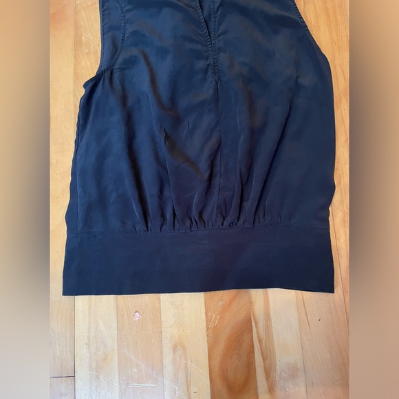 Frame Womens Black Keyhole Hidden Back Zipper Blouse Tank Top Shirt size small - Picture 4 of 12